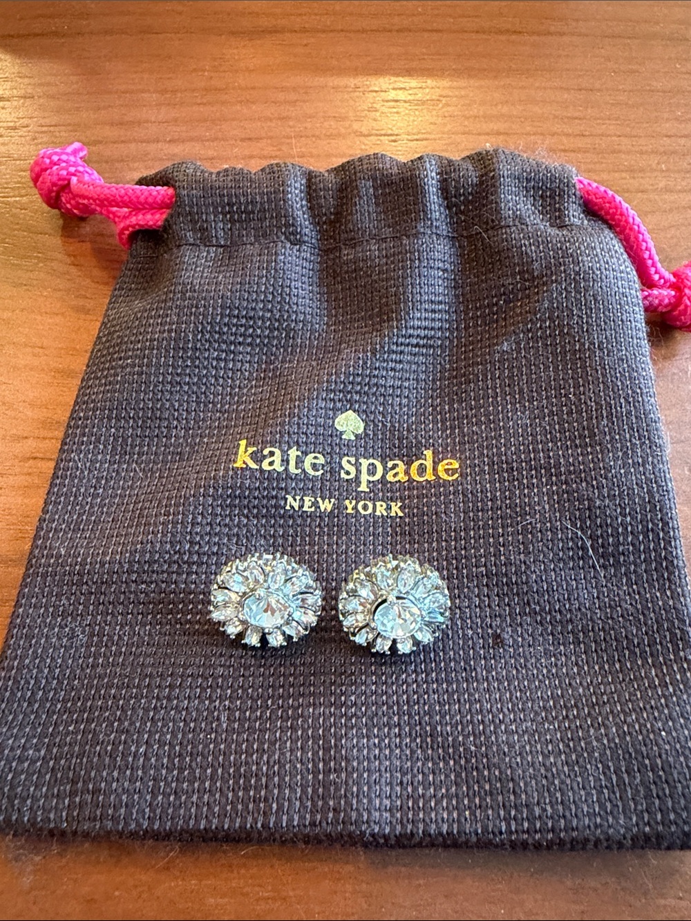 kate spade Silver Crystal Cluster Stud Earrings